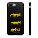 Yellow Type R Sports Car Phone Case Tough JDM Hot Hatch Multi View Print