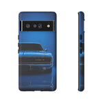 Muscle Car Phone Case Blue 68 Charger RT, Retro Tough Cover for Men