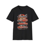 Vintage 1960 Chevy Impala Trio T-Shirt | Classic Car Sunset Palm Design