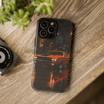 Challenger RT Phone Case, Rainy City Night Muscle Car Tough Cover