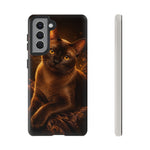 Burmese Golden Sable Portrait Art Tough Phone Case