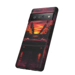 1969 Charger Sunset Tough Phone Case - Palm Silhouette Poster