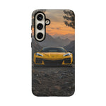 C8 Z06 Corvette Phone Case, Yellow Mountain Dusk Cover, Gift