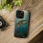 Largemouth Bass Phone Case, Sunlit Underwater Tough Cover, Gift