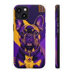 French Bulldog Pop-Art Portrait Tough Phone Case - Purple Gold