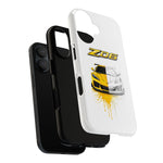 Z06 Corvette Phone Case, Yellow Sketch Reveal Chrome Cover