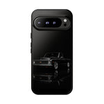 Black Classic C10 Truck Phone Case | Vintage Pickup Reflection, Minimal Auto Design