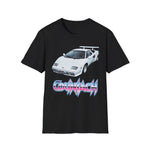 Countach Shirt Retro Synthwave Car T-Shirt 80s Aesthetic Supercar Graphic Tee Vaporwave