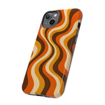 Groovy Wave Lines Retro Art Tough Phone Case