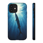 Barracuda Silhouette Phone Case, Sunlit Marine Art Tough Cover