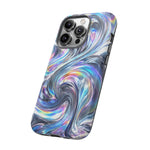 Chrome Metallic Swirl  Art Tough Phone Case