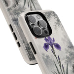 Purple Iris Rain Lakeside Phone Case Zen Art Tough Case