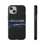 Blue C7 Z06 Sports Car Tough Phone Case Track Style Cover Gift