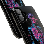 Neon Anatomical Skeleton Phone Case | Internal Displacement Art
