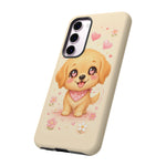 Golden Retriever Heart Eyes Kawaii Pet Dog Art Tough Phone Case