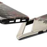 Autumn Temple Steps phone case | Japanese watercolor landscape cover