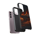 Black Charger Classic Muscle Flames Tough Phone Case Cover Gift