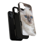 Ragdoll Kitten Phone Case, Blue Eyes Macro Portrait Cover, Gift