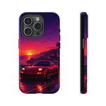 FD RX-7 Retro Sunset Sports Car Tough Case | Neon Vaporwave Beach Drive