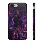 Anime Girl Neon City Tough Phone Case Cover Gift