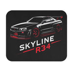 Nissan Skyline R34 GTR Mouse Pad – Black & Red JDM Racing Desk Mat