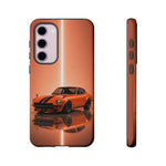 Orange 240Z Phone Case, Classic JDM Sports Car Racing Stripe Cover