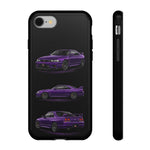 Purple R33 Skyline GTR JDM Sports Car Phone Case Tough Multi View