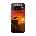 Western Sunset Cowboy Phone Case | Rugged Protective Cover