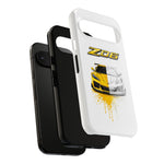 Z06 Corvette Phone Case, Yellow Sketch Reveal Chrome Cover