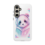 Pastel Panda Phone Case, Glitch Color Block Cover