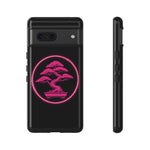 Neon Pink Bonsai Tree Phone Case Glow Zen Tough Case