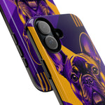 French Bulldog Pop-Art Portrait Tough Phone Case - Purple Gold
