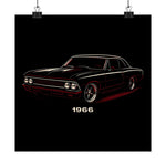 1966 Chevy Chevelle Poster Wall Art Print Classic Muscle Car Garage Decor Gift