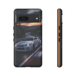 Skyline GT-R R34 White Nurburgring Speed Art Tough Phone Case