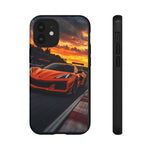 Orange C8 Z06 Flat Plane V8 Speed Art Tough Phone Case