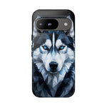 Siberian Husky Geometric Diamond Art Tough Phone Case