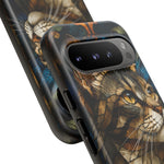 Stained Glass Cat Phone Case, Lead Line Art Cover, Gift