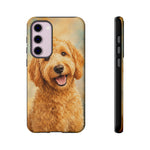 Goldendoodle Fluffy Curls Portrait Art Tough Phone Case