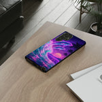 Neon Dolphin Ocean Vaporwave Art Tough Phone Case