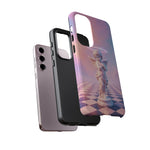 Praying Cherub Statue halo Vaporwave Aesthetic phone case