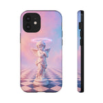 Praying Cherub Statue halo Vaporwave Aesthetic phone case