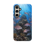 Snapper Reef Phone Case, Sunlit School Ocean Fishing Tough Cover