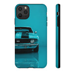 Muscle Car Phone Case Teal 69 Camaro SS, Retro Classic Cover, Guys Gift