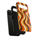 Groovy Wave Lines Retro Art Tough Phone Case