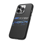 Blue C7 Z06 Sports Car Tough Phone Case Track Style Cover Gift