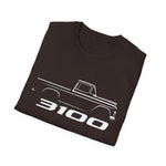 1957 3100 Pickup Outline Silhouette Classic Truck T-Shirt Line Art Emblem Chevy Fan Gift