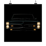 1967 GTO Poster Classic Muscle Car Wall Art Print Vintage Retro Garage