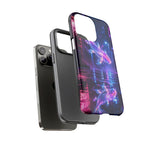 Neon Koi Reflection Vaporwave phone case | Tough Cover