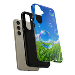 Bubbles Over Grass phone case | Tough Cover