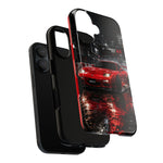 RX7 Phone Case Red, Night Drift JDM Sports Car Tough Cover, Gift